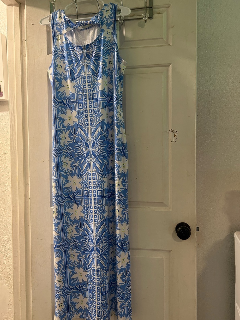 Lilly Pulitzer Blue and White Floral Maxi Dress - Picture 3 of 3